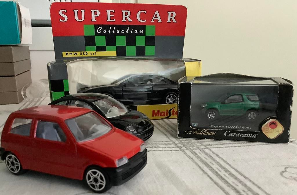 AUTO’s 4 stuks. BMW, FIAT CINQUECENTO, VW KEVER, TOYOTA., Ophalen of Verzenden, Nieuw, Auto, Matchbox