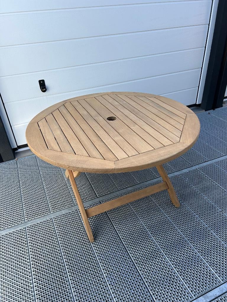 Ronde tuintafel van Teak & Garden, 120 cm als nieuw, Tuin en Terras, Tuintafels, Ophalen, -, -, Teak & Garden