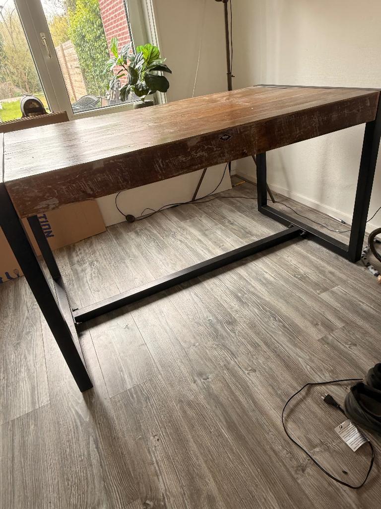 Tafel, Huis en Inrichting, Tafels | Eettafels, Gebruikt, 100 tot 150 cm, 100 tot 150 cm, Vier personen, Rechthoekig, Ophalen