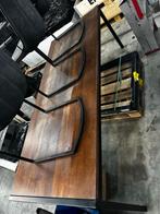 Handgemaakte industriële tafel met bank, Ophalen, Gebruikt, 200 cm of meer, 50 tot 100 cm