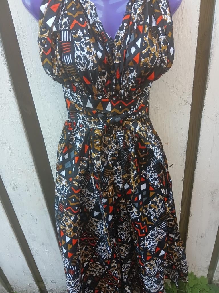 Jumpsuit Opruiming Ghana batik katoen €25..00, Verzenden, Nieuw, Zwart