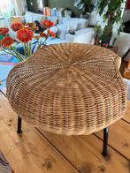 Rotan bijzettafel Ikea, Minder dan 55 cm, Gebruikt, Rond, Ophalen