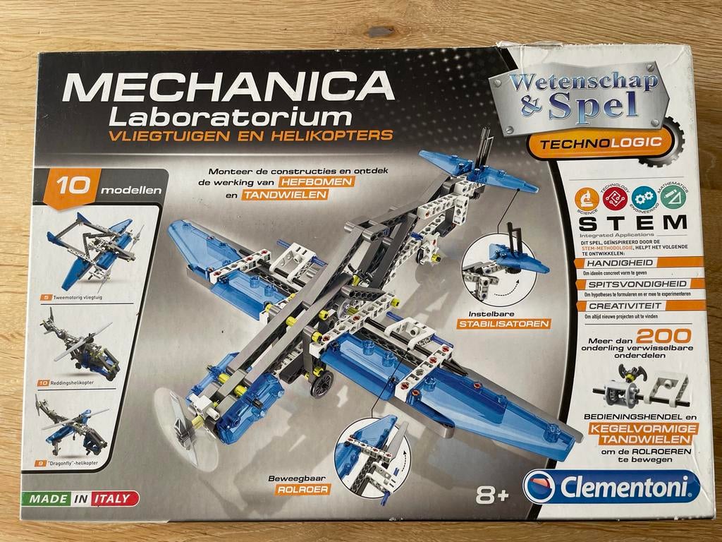 Clementoni Mechanica Laboratorium Vliegtuigen Helikopters, Zo goed als nieuw, Groter dan 1:72, Vliegtuig, Ophalen