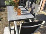 Aluminium tuinset 4 stoelen en een tafel, Tuin en Terras, Ophalen, 4 zitplaatsen, Aluminium, Zo goed als nieuw