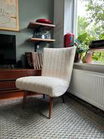 Vintage fauteuil / nieuw gestoffeerd met wol, Ophalen, Gebruikt, ., Vintage