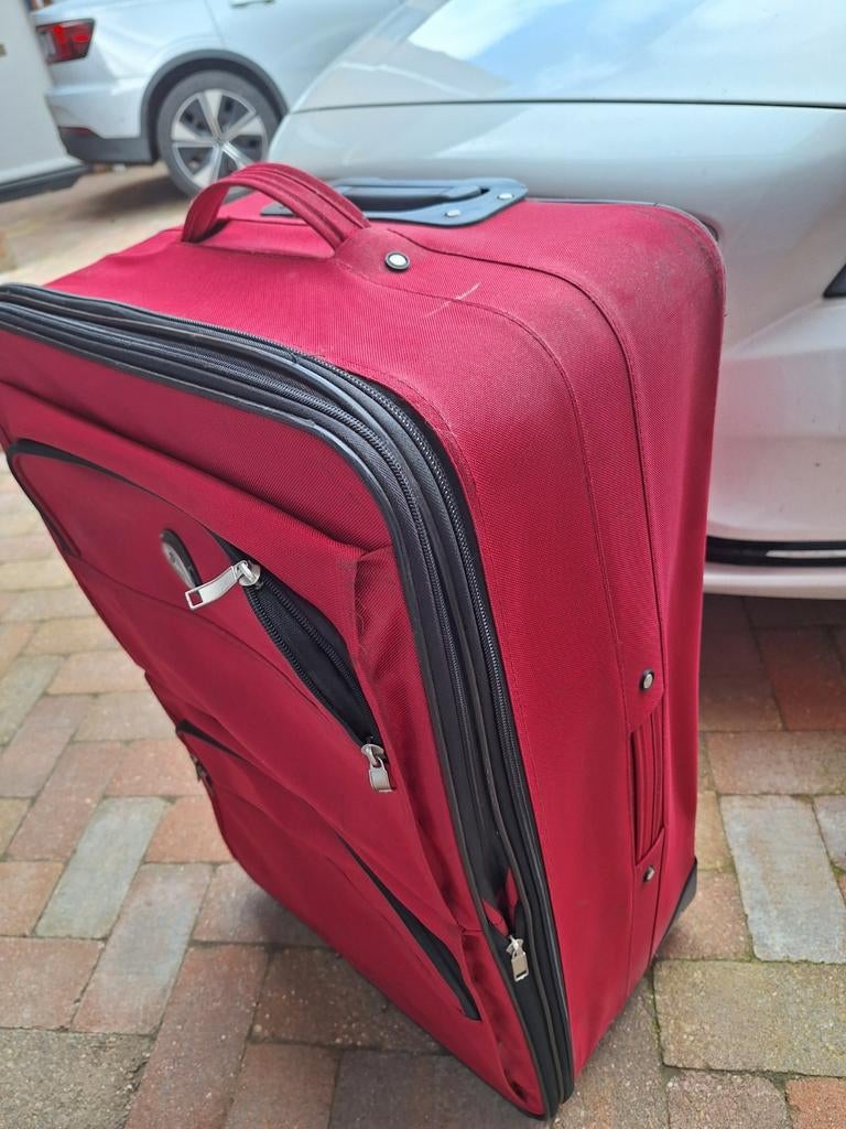 Reiskoffer groot, Rood, Sieraden, Tassen en Uiterlijk, Koffers, Ophalen, Hard kunststof, 70 cm of meer