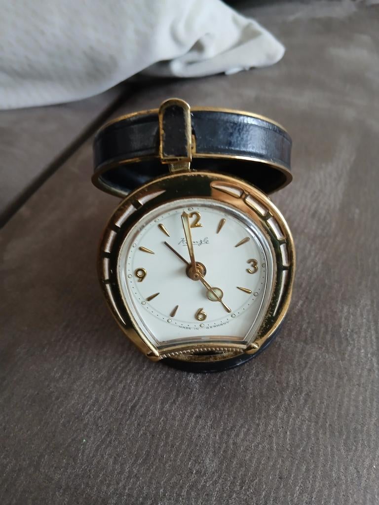 Vintage Reiswekker Paardenhoef Model - Made in Germany, Ophalen of Verzenden