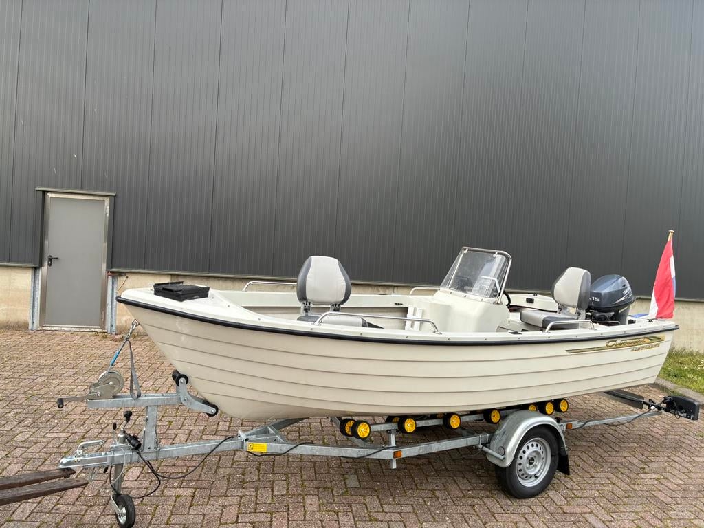 Crescent 465 Trader console / vis boot, Yamaha 20 pk 4 takt, 10 tot 30 pk, Gebruikt, Ophalen of Verzenden, Info@acwatersport.nl