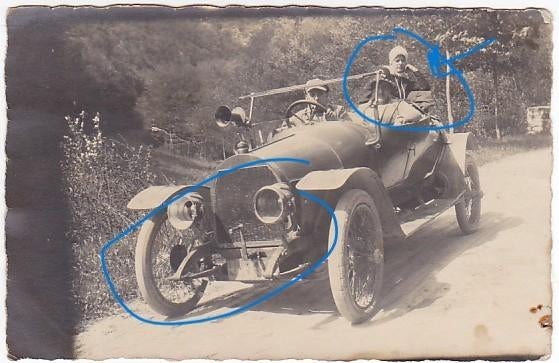 automobiel fotokaart onbekend merk, Verzenden, 1920 tot 1940, Ongelopen, Voertuig