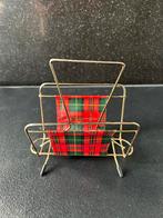 Vintage Schotse Ruit Servethouder / Brievenhouder, Ophalen of Verzenden, Gebruikt