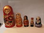 3 Matroesjka poppen +Tuimelpopje+Houten popje, Ophalen of Verzenden, Gebruikt