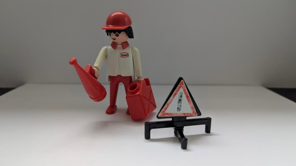 Playmobil vintage 1974 Texaco figuur met accessoires, Ophalen of Verzenden, Gebruikt, Los playmobil