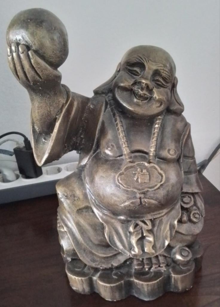 Boeddha van massief beton 12,6 kg  -  40 cm hoog, Ophalen, Zo goed als nieuw