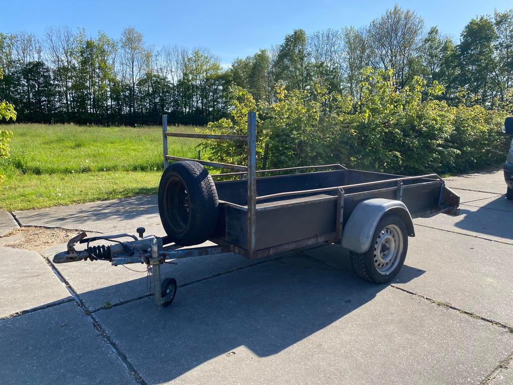 Nette geremde enkelasser aanhanger, aanhangwagen, nieuw hout, Auto diversen, Aanhangers en Bagagewagens, Ophalen, Gebruikt