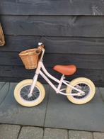 Banwood Lichtroze Loopfiets met Rieten Mandje, Ophalen, Zo goed als nieuw, Loopfiets