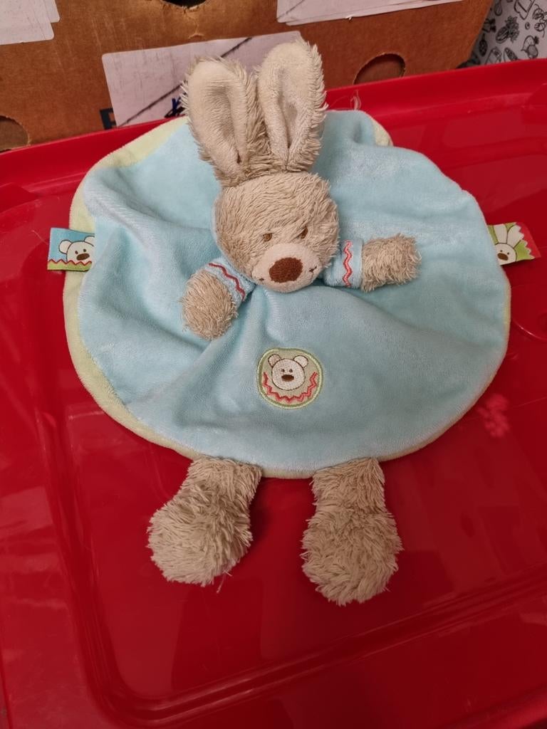 Knuffel konijn doekje rond nr 29, Ophalen of Verzenden, Nieuw, Konijn