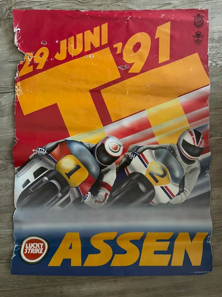 TT Assen affiche, Ophalen of Verzenden, Zo goed als nieuw, Overige typen