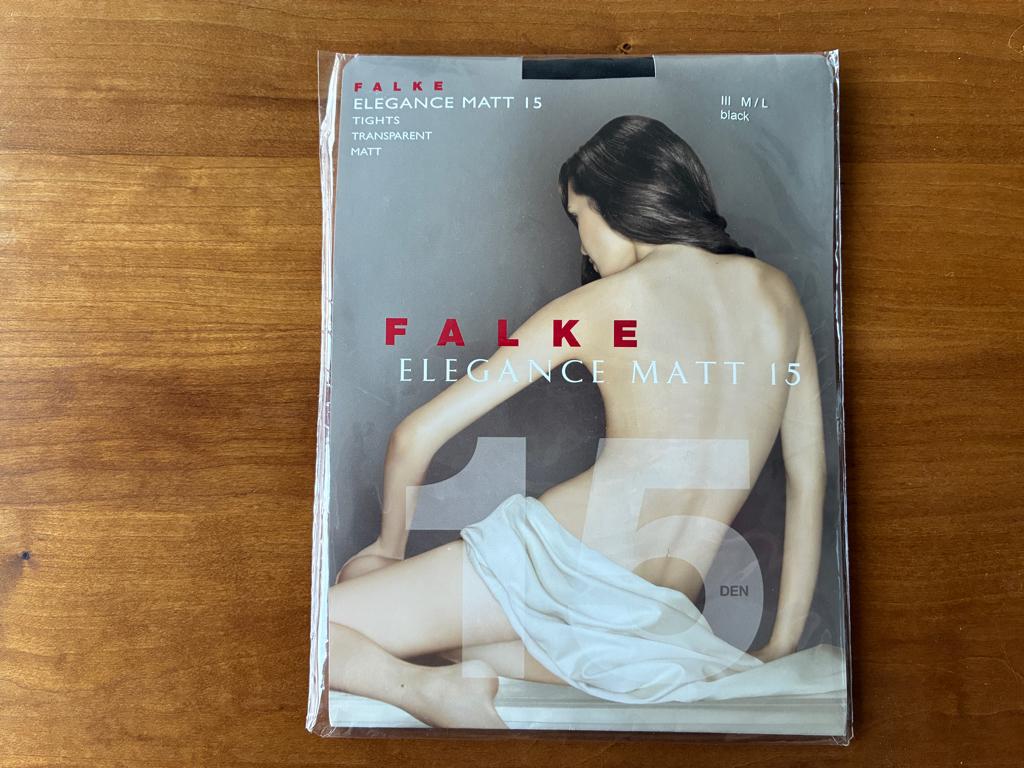 Falke panty 15 denier mat zwart M / L, Zwart, Nieuw, Maat 40/42 (M), Panty