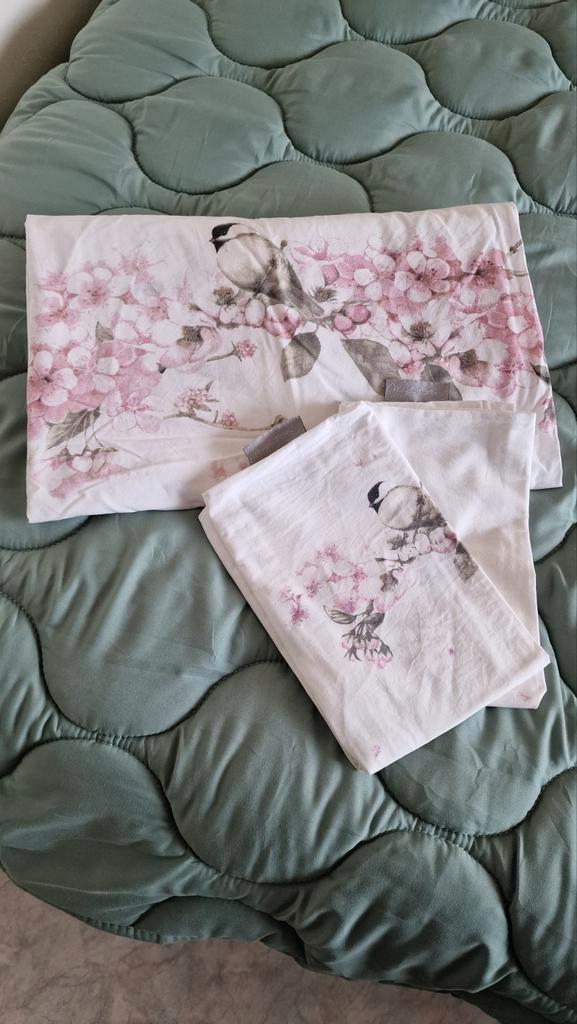 Marjolein Bastin Dekbedovertrek met vogels en bloemen, Huis en Inrichting, Slaapkamer | Beddengoed, Zo goed als nieuw, Dekbedovertrek