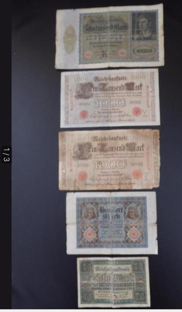 Biljetten: Reichsbanknote (Duits oorlogsgeld), Ophalen of Verzenden, Duitsland, Los biljet