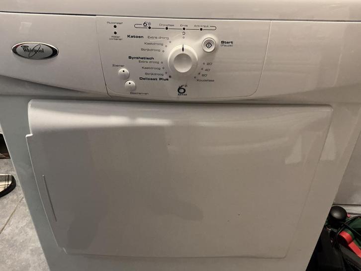 Whirlpool condensdroger, Witgoed en Apparatuur, Wasdrogers, Zo goed als nieuw, Condens, 6 tot 8 kg, 85 tot 90 cm, Ophalen
