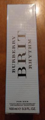 Burberry Brit RHYTHM HER EDT Deodorant 100ml, Ophalen of Verzenden, Nieuw, Deodorant of Bodyspray