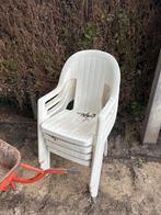 4 Tuinstoelen - Grosfillex, Ophalen of Verzenden, Gebruikt, Plastic, Stapelbaar