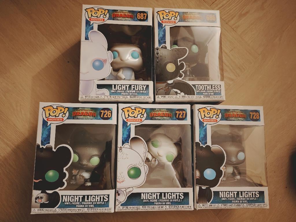 Funko pops how to Train your Dragon complete set, Verzamelen, Poppetjes en Figuurtjes, Zo goed als nieuw, Ophalen of Verzenden