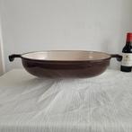 Le creuset gietijzer emaille braadslee ovenschaal braadpan, Gebruikt, Ophalen of Verzenden, Koekenpan of Braadpan, Gietijzer