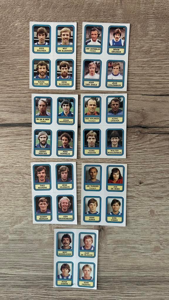 Panini Voetbal 80 plaatjes Eerste Divisie 7x, Verzenden, Zo goed als nieuw, Meerdere plaatjes