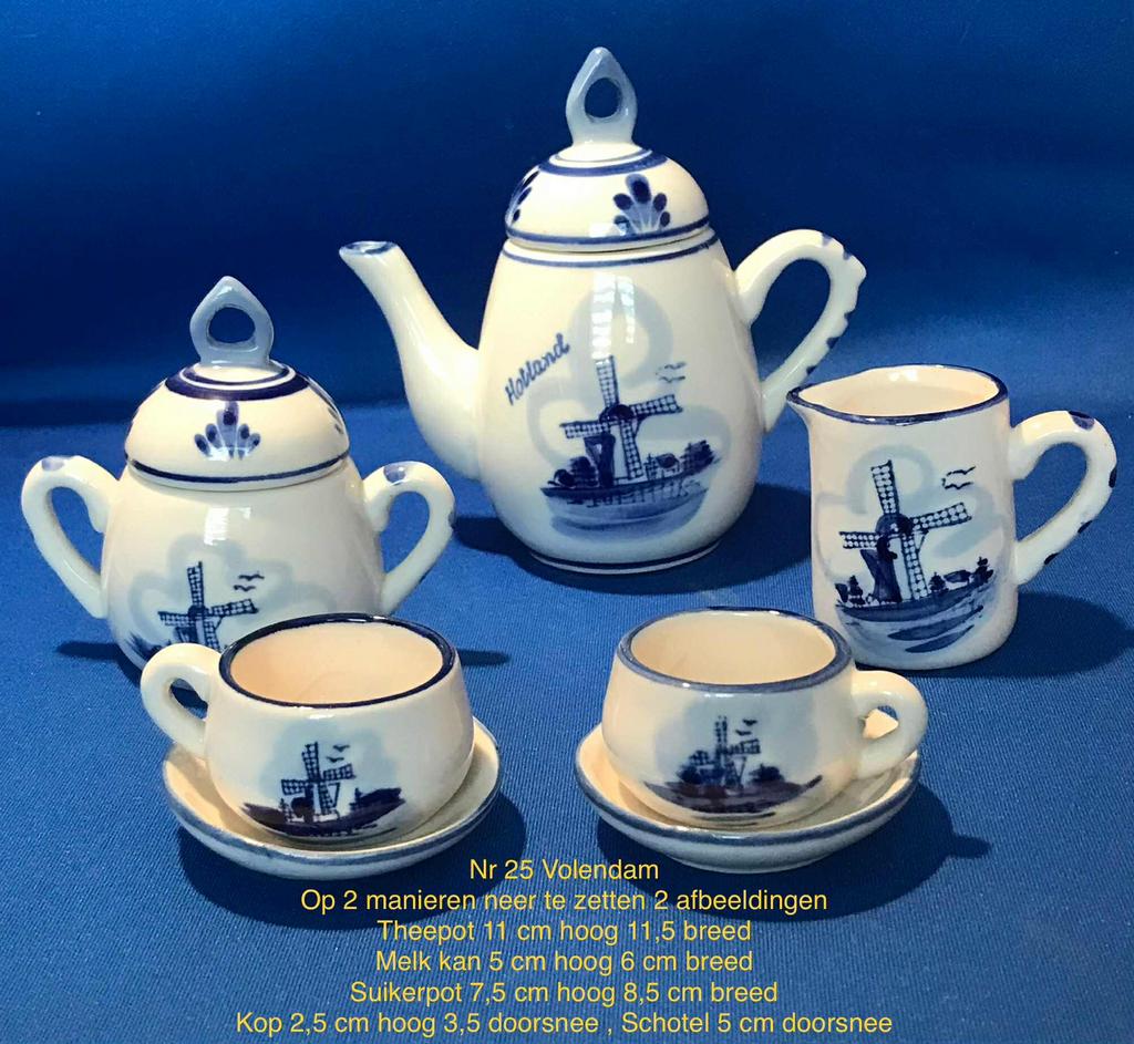 Volendam Servies Miniatuur, Antiek en Kunst, Ophalen of Verzenden