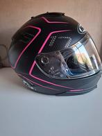 Dames motorhelm HJC zwart roze, Motoren, Ophalen, HJC, Integraalhelm, Dames