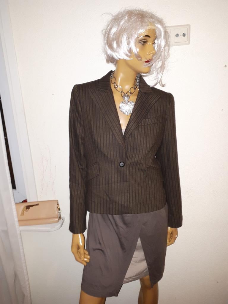 Vanilia colbert blazer maat 40 zgan, Maat 38/40 (M), Bruin, Vanilia, Ophalen of Verzenden