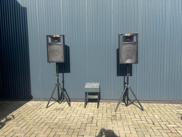JBL speakers met Soundcraft Powerstation 350 en versterker, Audio, Tv en Foto, Luidsprekers, Gebruikt, Overige typen, 120 watt of meer
