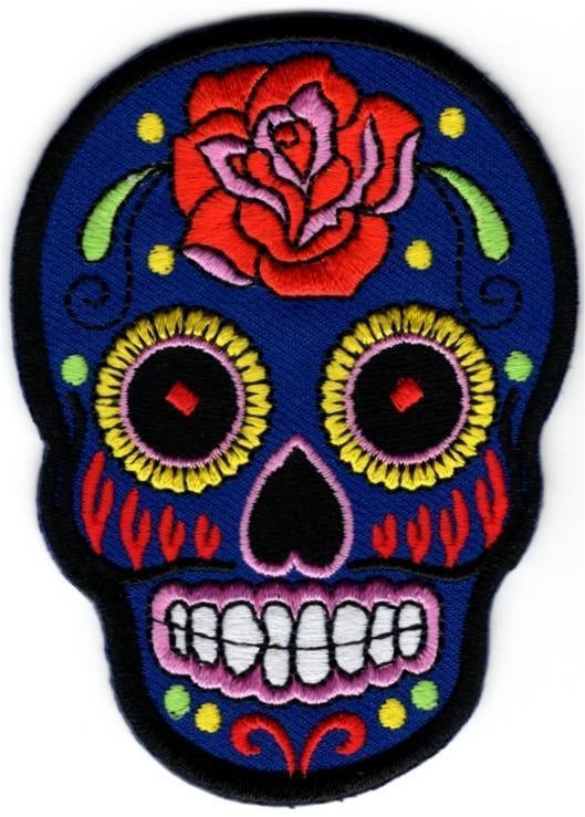 Sugar Skull stoffen opstrijk patch embleem #40, Ophalen of Verzenden, Nieuw, Bedrijf of Vereniging