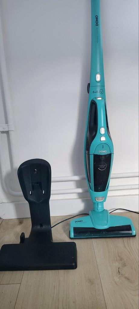 Domo 2-in-1 steelstofzuiger 14.4V - Turquoise, Witgoed en Apparatuur, Stofzuigers, Gebruikt, Stofzuiger, Ophalen of Verzenden