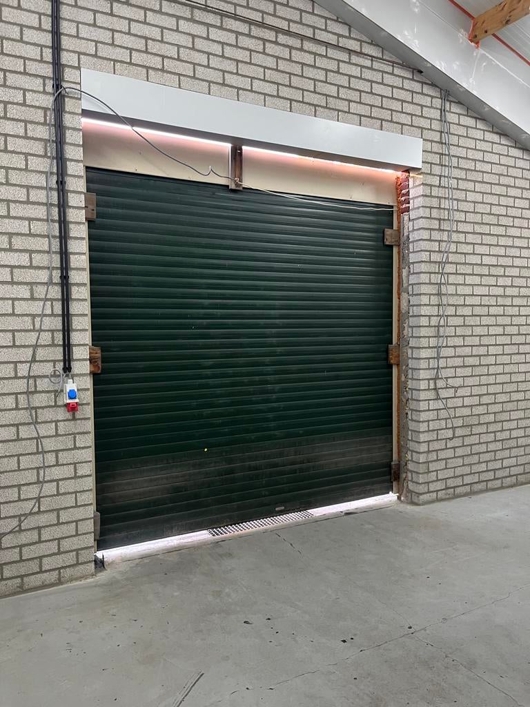 Rolluik garagepoort - Donkergroen, elektrisch bediend, Doe-het-zelf en Verbouw, Rolluiken, Ophalen, Gebruikt, Overige kleuren
