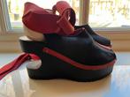 Jan Jansen Amsterdam schoenen maat 36 , 37 zwart rood, Ophalen of Verzenden, Zo goed als nieuw, Rood, Sandalen of Muiltjes