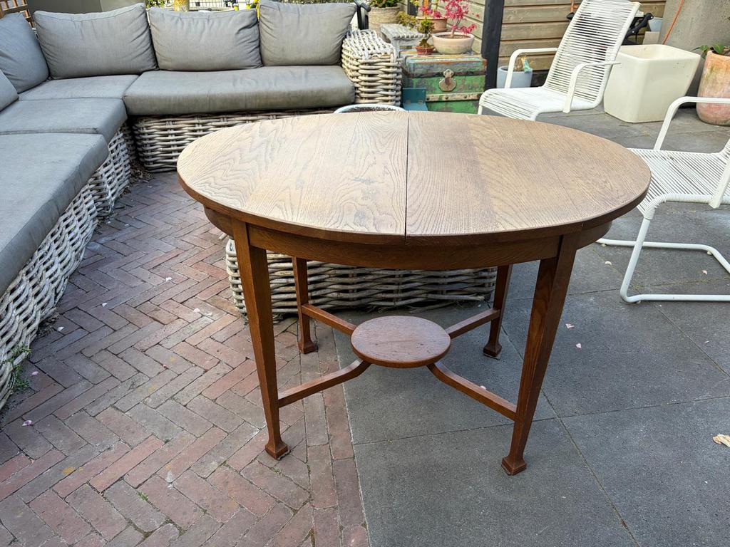 Vintage antieke Art Deco eikenhouten engelse theetafel.647, Antiek en Kunst, Antiek | Meubels | Tafels, Ophalen