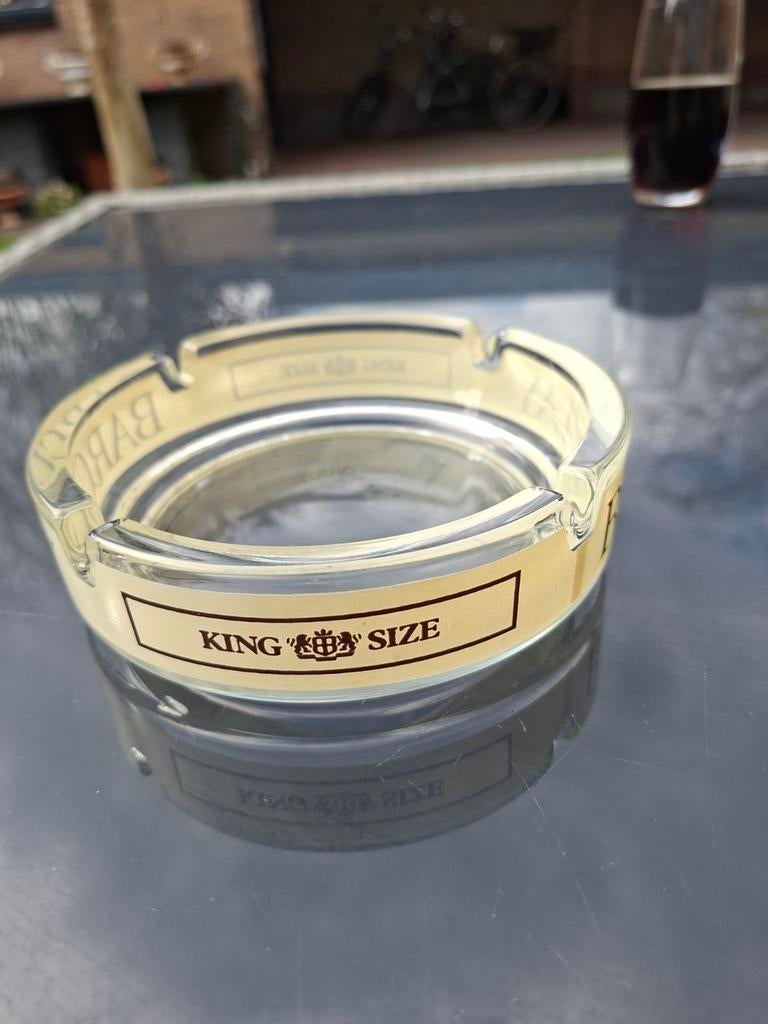 Vintage Barclay King Size Glazen Asbak, Verzamelen, Rookartikelen, Aanstekers en Luciferdoosjes, Ophalen of Verzenden, Zo goed als nieuw