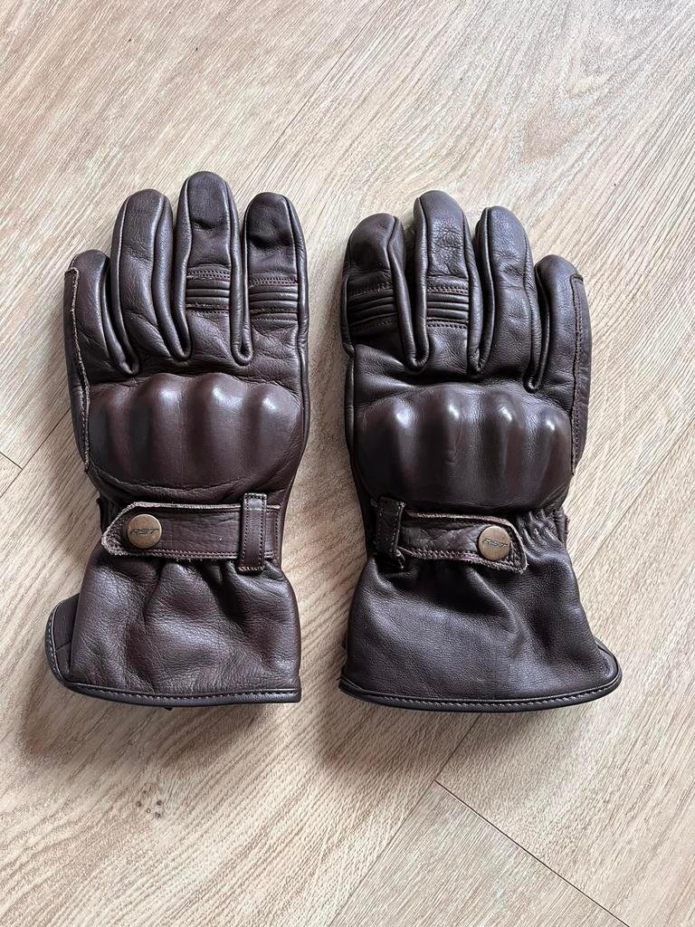 RST leren motorhandschoenen - maat M - bruin - zgan, Ophalen of Verzenden, Tweedehands, Dames, Handschoenen