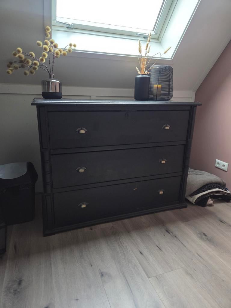 Mooie grote grenen ladenkast - opknapper, Ophalen, Gebruikt, 100 tot 150 cm, 3 of 4 laden