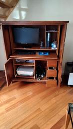 Robuust Houten Functionele Computerkast ~ Gratis, Huis en Inrichting, Kasten | Computermeubels, Ophalen, Gebruikt, 120 tot 170 cm