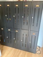 Zwarte stoere metalen lockerkast, Ophalen, Gebruikt, Industrieel, vintage, stoer