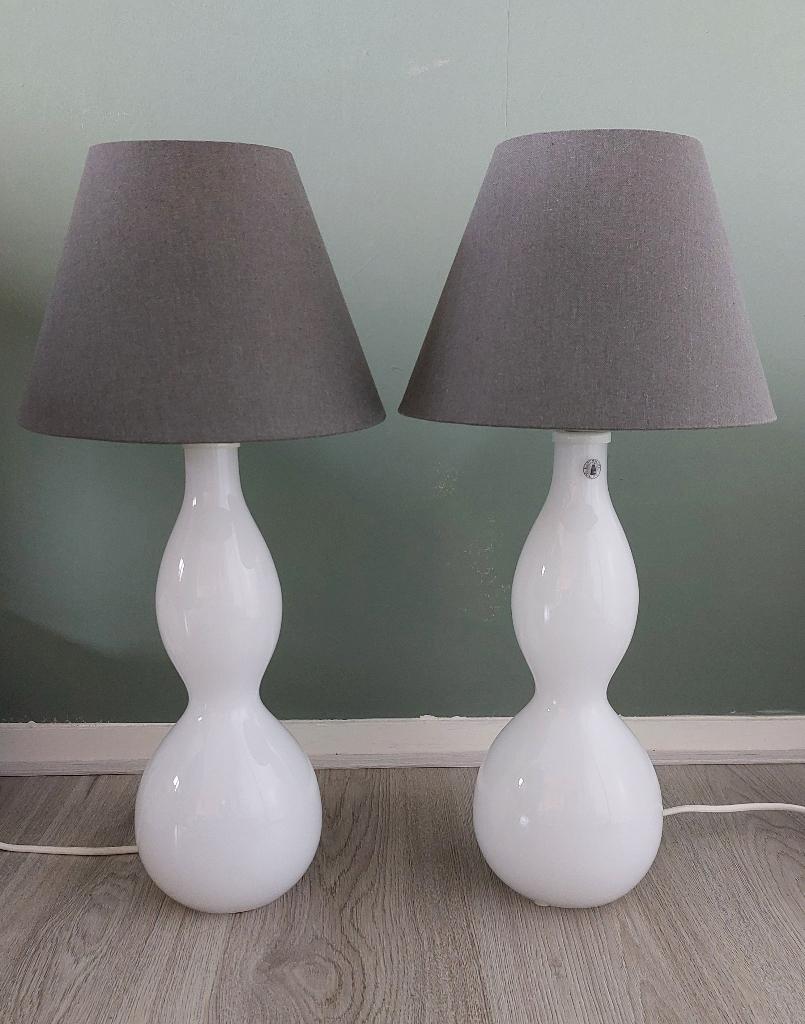 Ikea - Anne Nilsson - Ljusås Salbo - 2x Tafellamp, Glas, Ophalen of Verzenden, Zo goed als nieuw, Minder dan 50 cm