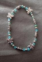 ARMBAND KRALEN MET VLINDERS, Nieuw, Ophalen of Verzenden, Met bedels of kralen, Zilver