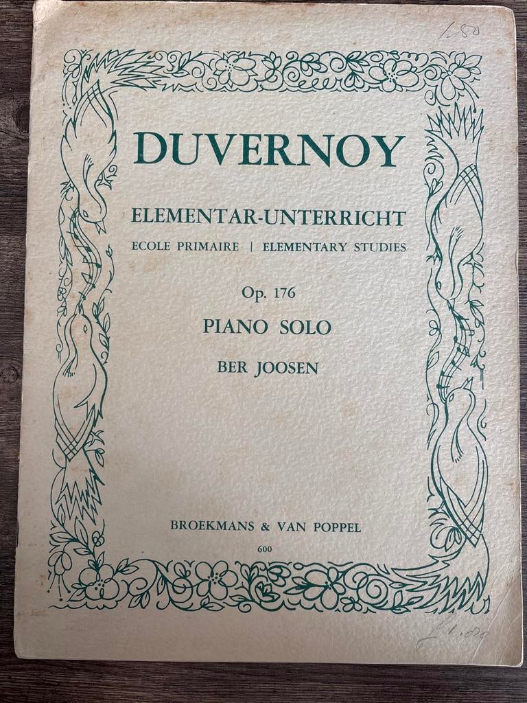 Duvernoy Elementar-Unterricht Op. 176 Piano Solo, Gebruikt, Klassiek, Les of Cursus, Ophalen of Verzenden