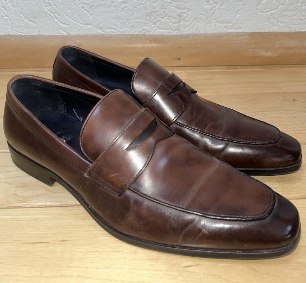 Dune penny loafers maat 41 donkerbruin leer model Surrey, Kleding | Heren, Schoenen, Loafers, Bruin, Zo goed als nieuw, Dune