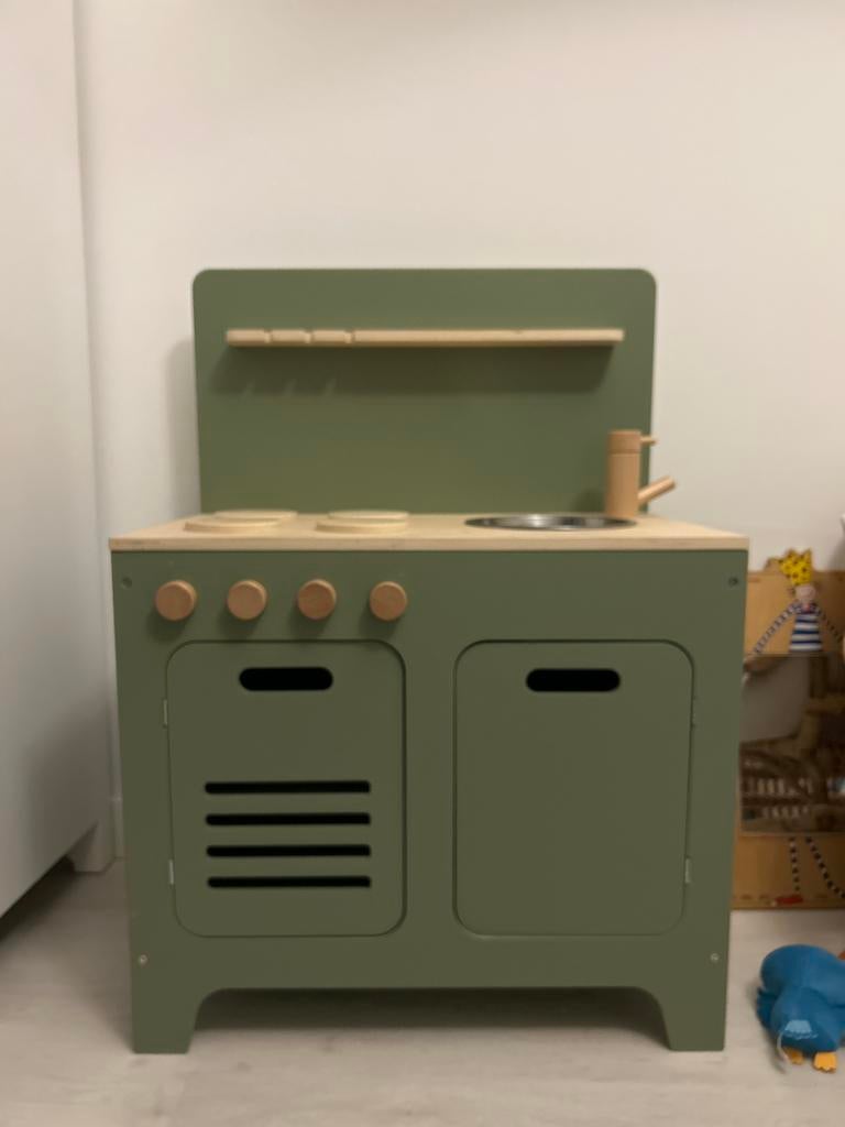 Petit Amélie Houten Speelkeuken in Olijfgroen, Ophalen, Zo goed als nieuw, Hout, Speelkeuken