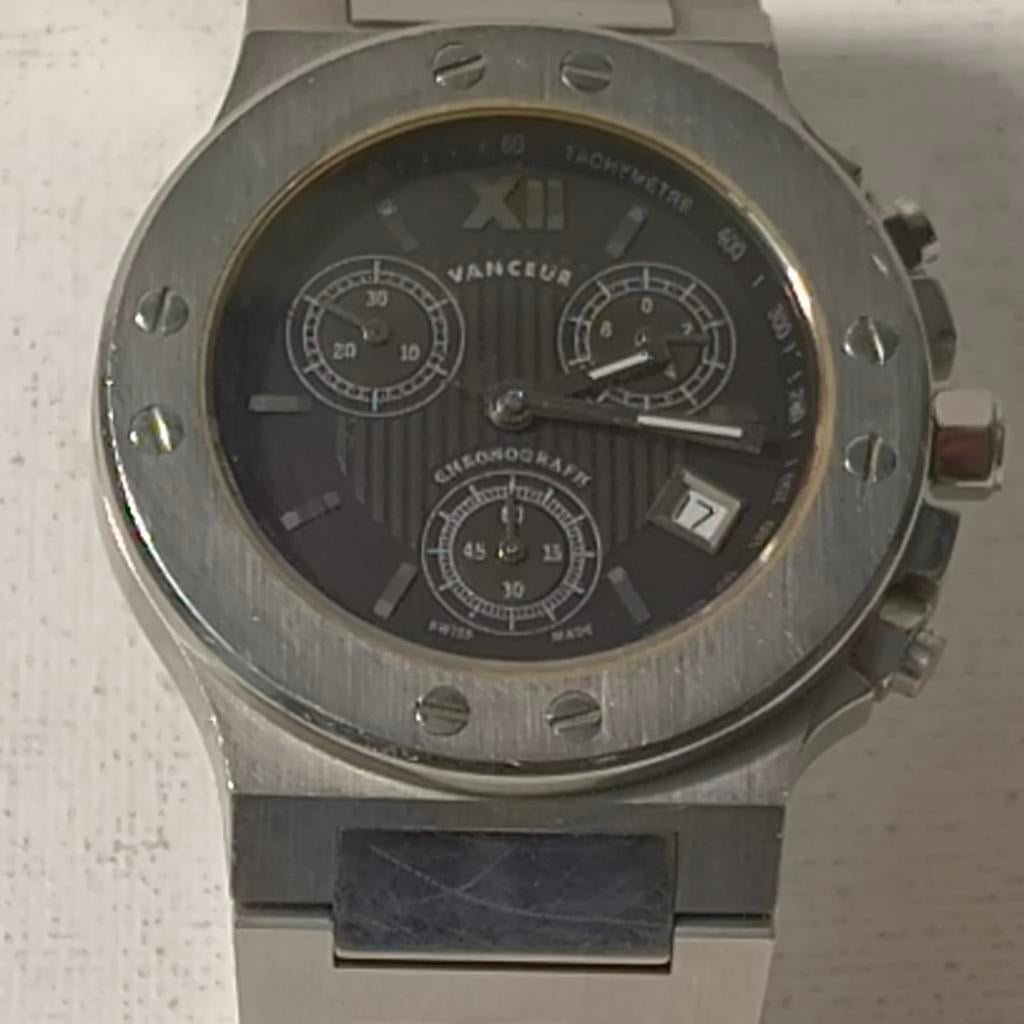 Vanceur | Royal Castle Swiss Made Chronograaf, Ophalen of Verzenden, Conditie, Zwart, Android